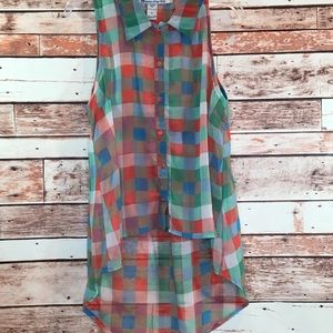 American rag  sleeveless hi-lo top size Small